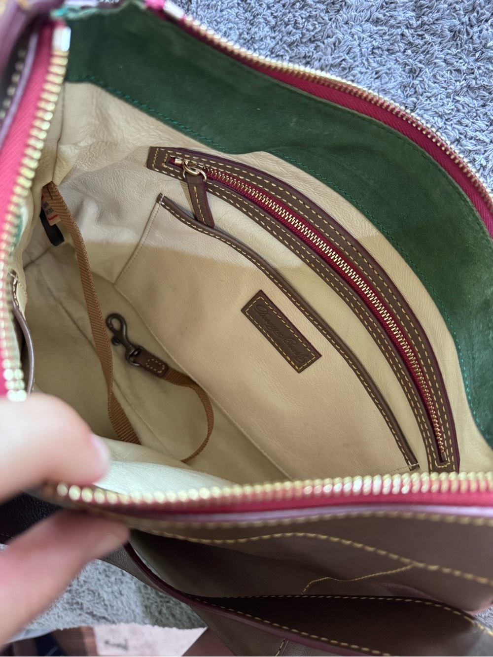 Dooney & Bourke Brown Florentine Leather Shoulder Bag - Picture 6 of 6